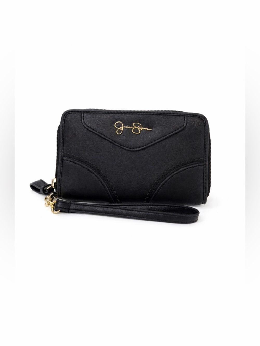Jessica Simpson Women’s Medium Black Zip Around Wristlet Wallet